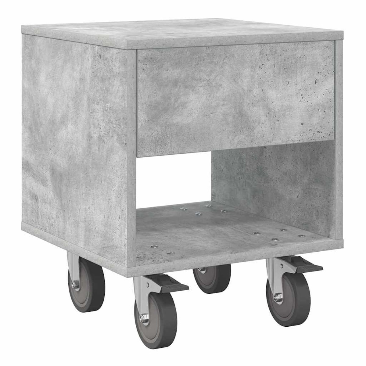 vidaXL Κομοδίνο 2 τμχ. Σκυρόδεμα Γκρι 40,5 x 40 x 48 εκ.