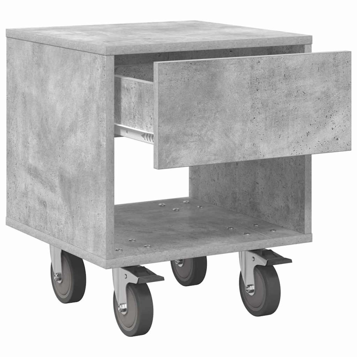 vidaXL Κομοδίνο 2 τμχ. Σκυρόδεμα Γκρι 40,5 x 40 x 48 εκ.
