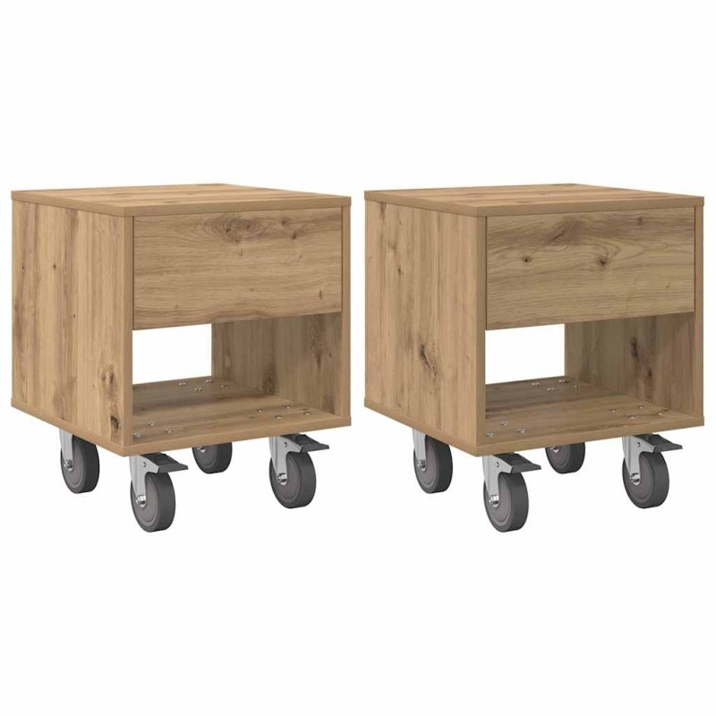 vidaXL Κομοδίνο 2 τμχ. Artisan Oak 40,5 x 40 x 48 εκ.