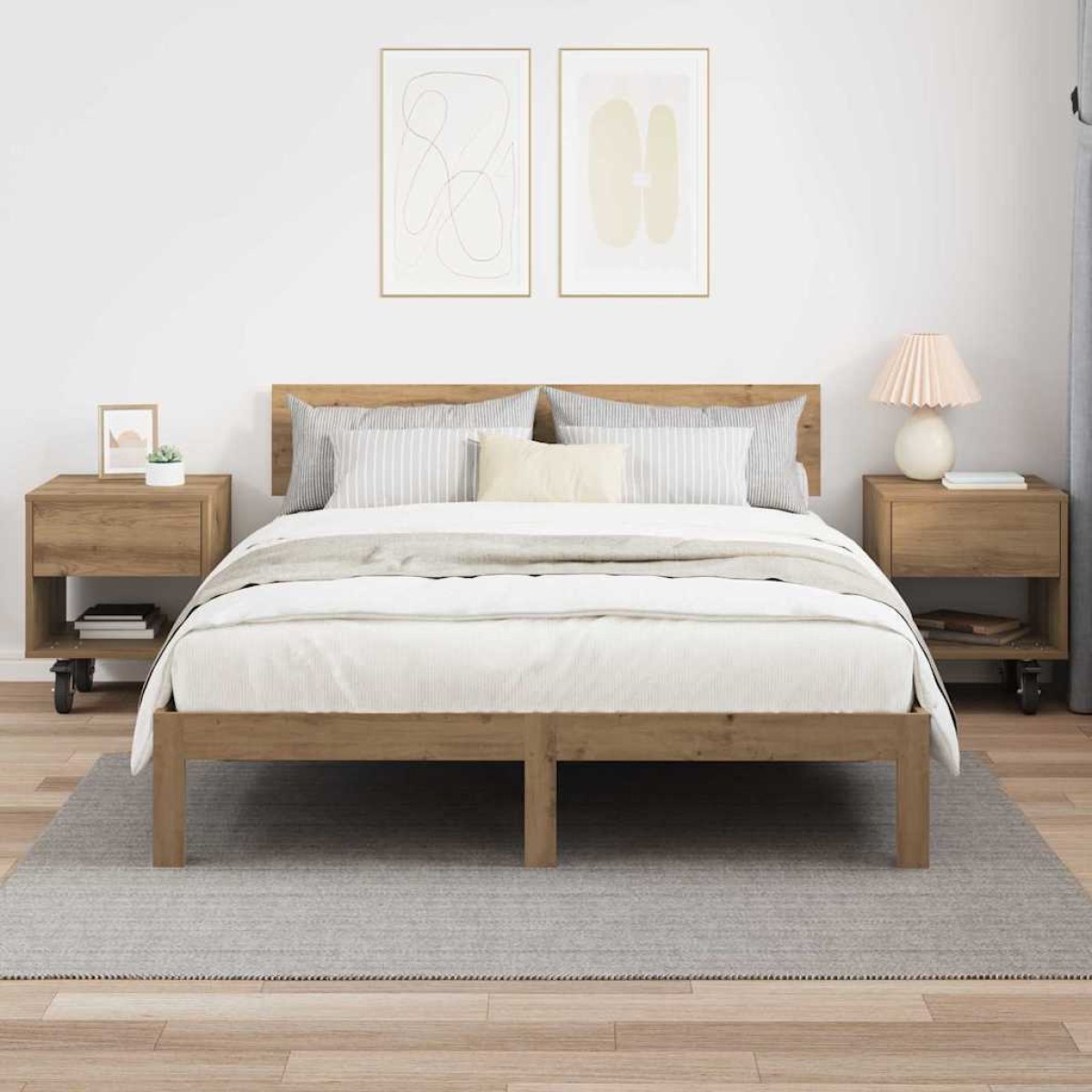 vidaXL Κομοδίνο 2 τμχ. Artisan Oak 40,5 x 40 x 48 εκ.