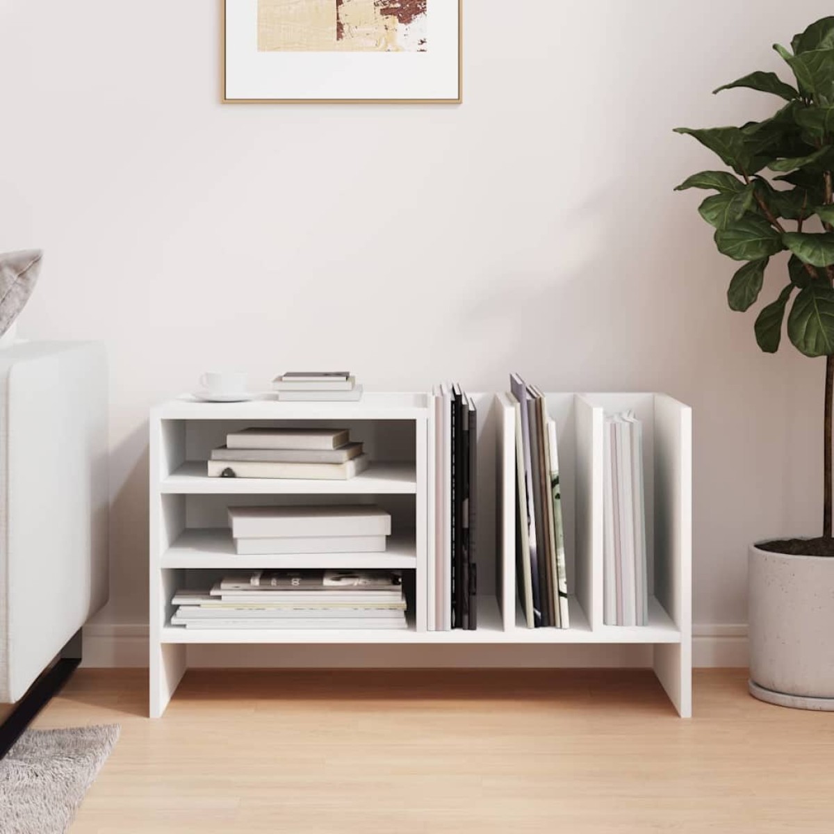 vidaXL Ντουλάπι δίσκων βινυλίου Λευκό 78,5 x 35 x 45 εκ