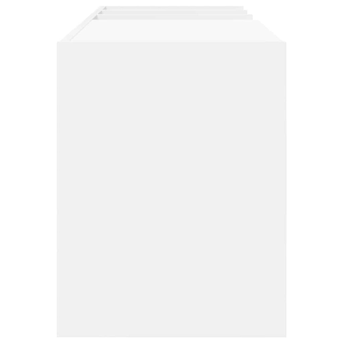 vidaXL Ντουλάπι δίσκων βινυλίου Λευκό 78,5 x 35 x 45 εκ