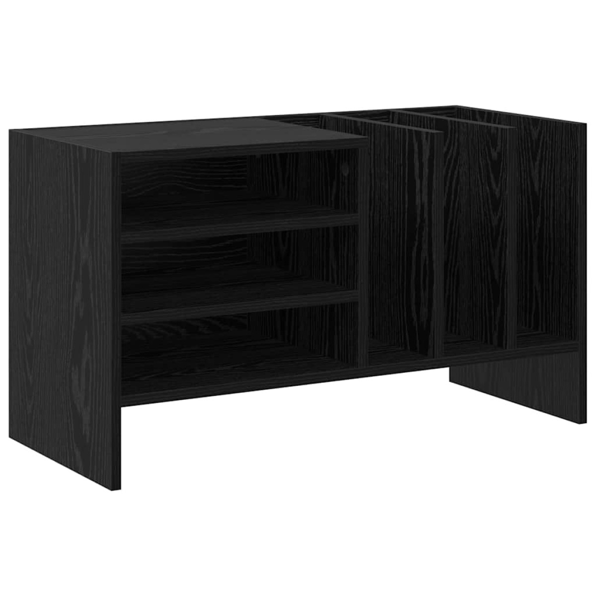 vidaXL Ντουλάπι δίσκων βινυλίου Μαύρη Οξυά 78,5 x 35 x 45 εκ