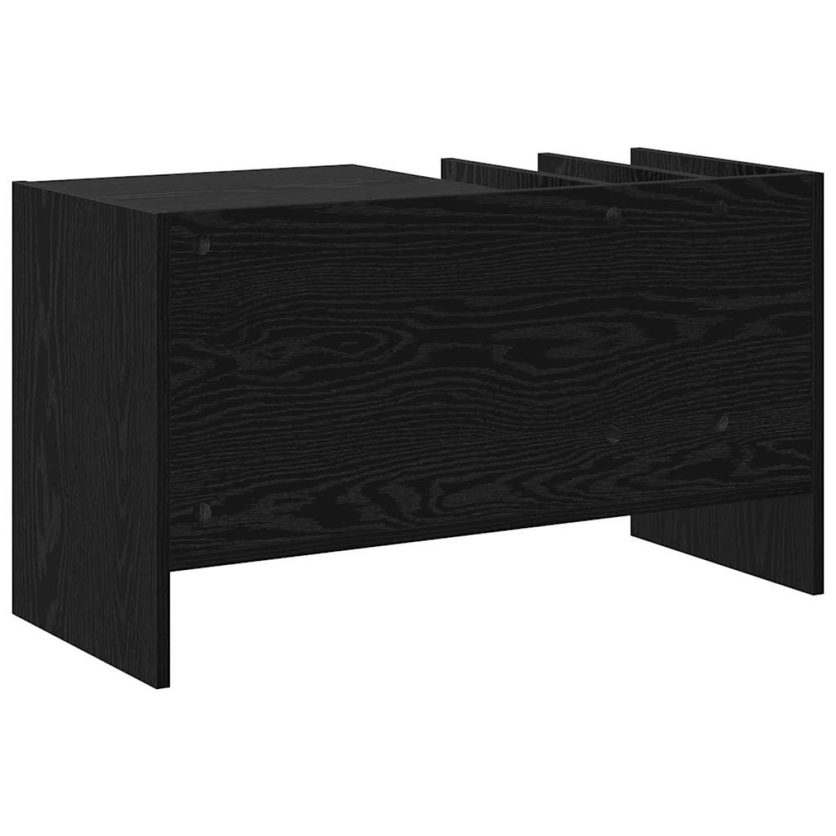 vidaXL Ντουλάπι δίσκων βινυλίου Μαύρη Οξυά 78,5 x 35 x 45 εκ