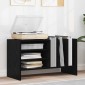 vidaXL Ντουλάπι δίσκων βινυλίου Μαύρη Οξυά 78,5 x 35 x 45 εκ