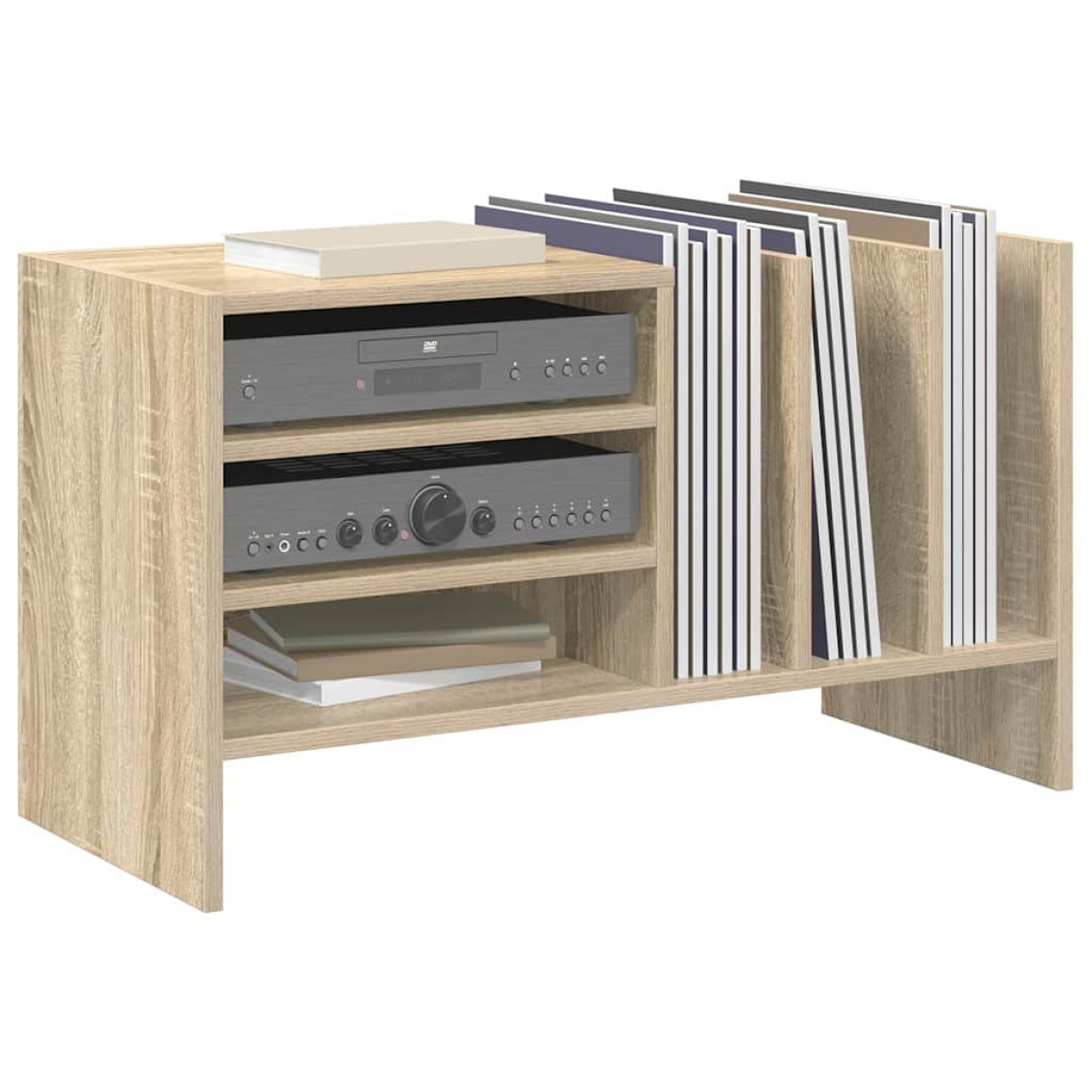 vidaXL Ντουλάπι δίσκων βινυλίου Δρύς Sonoma 78,5 x 35 x 45 εκ