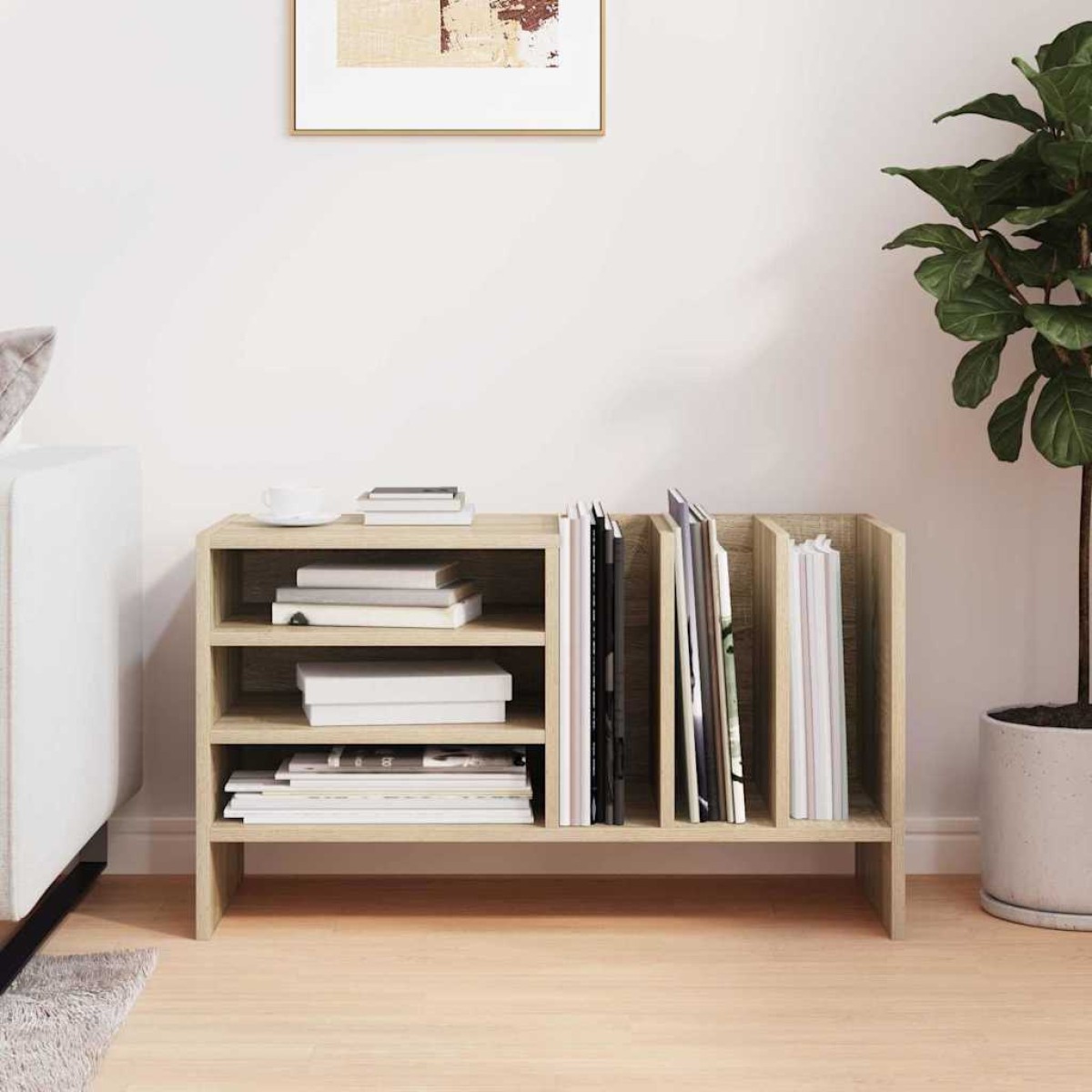 vidaXL Ντουλάπι δίσκων βινυλίου Δρύς Sonoma 78,5 x 35 x 45 εκ