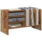 vidaXL Ντουλάπι δίσκων βινυλίου Παλιό ξύλο 78,5 x 35 x 45 εκ