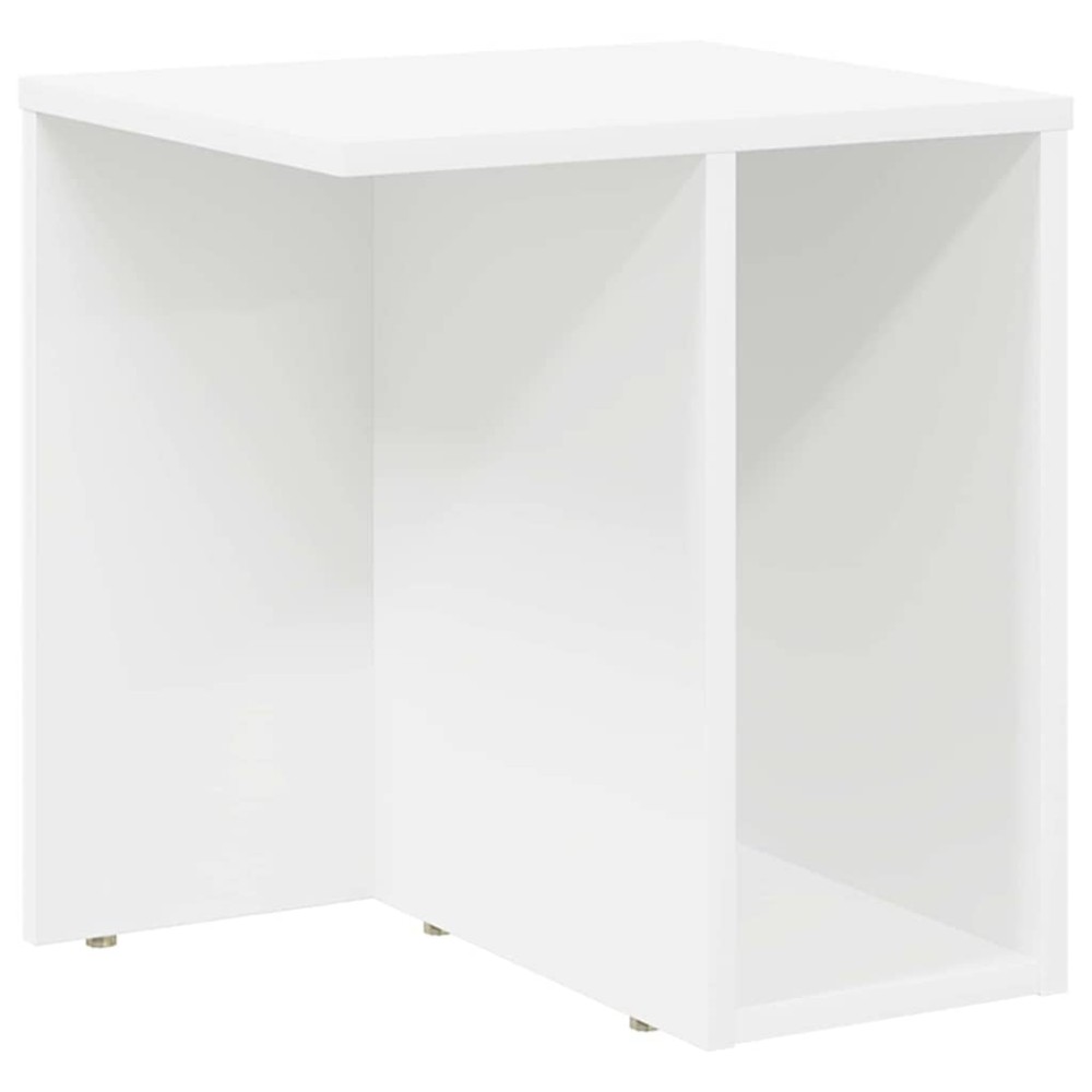 vidaXL End Table Λευκό 37 x 32 x 40 εκ Επεξεργασμένο Ξύλο