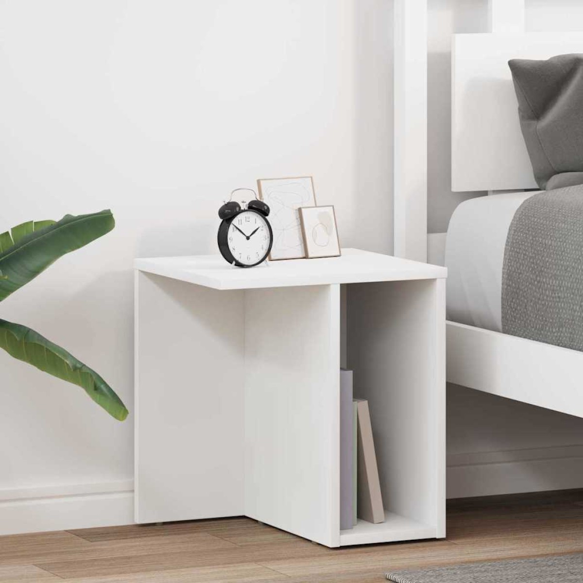 vidaXL End Table 2 τμχ. Λευκό 37 x 32 x 40 εκ Επεξεργασμένο Ξύλο
