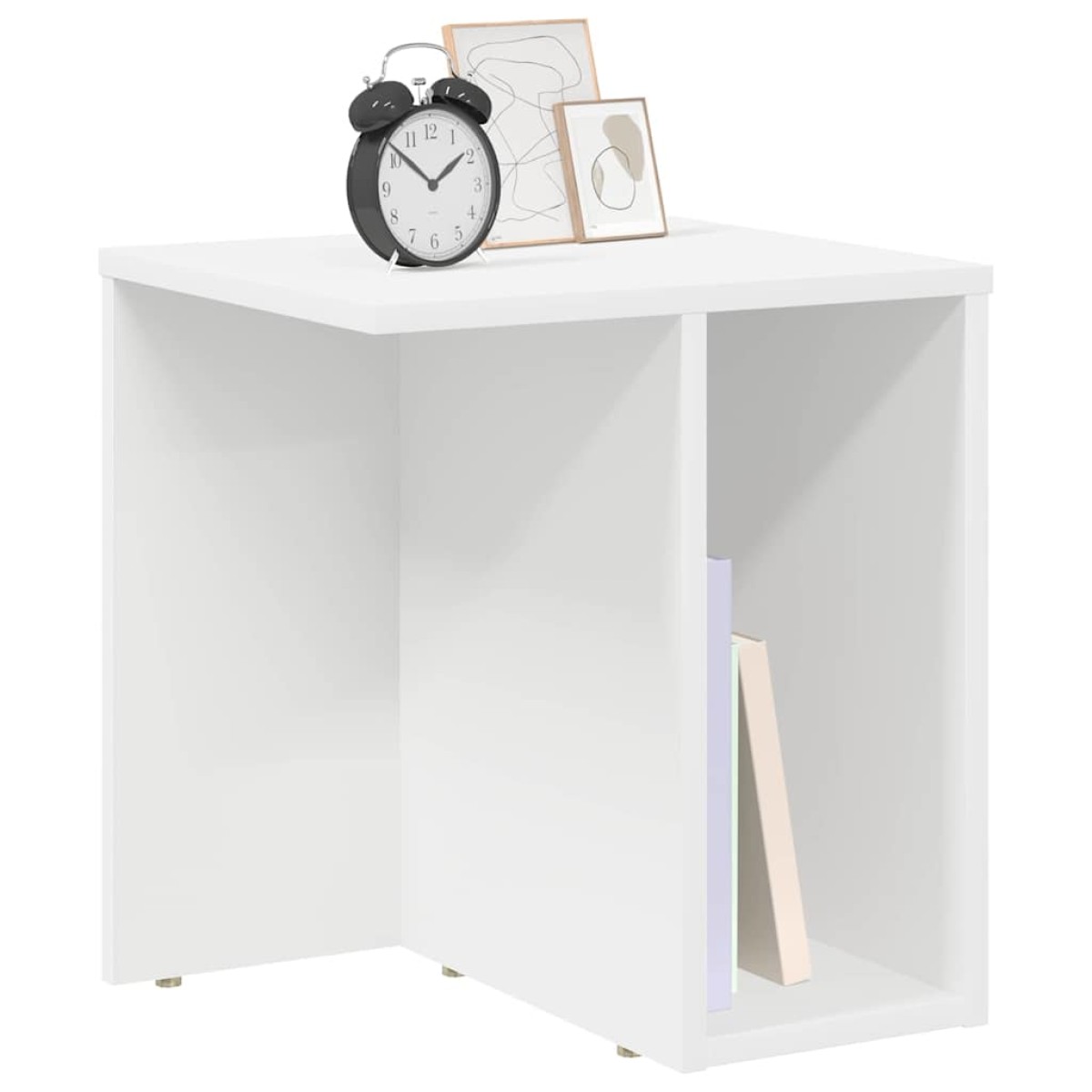 vidaXL End Table 2 τμχ. Λευκό 37 x 32 x 40 εκ Επεξεργασμένο Ξύλο