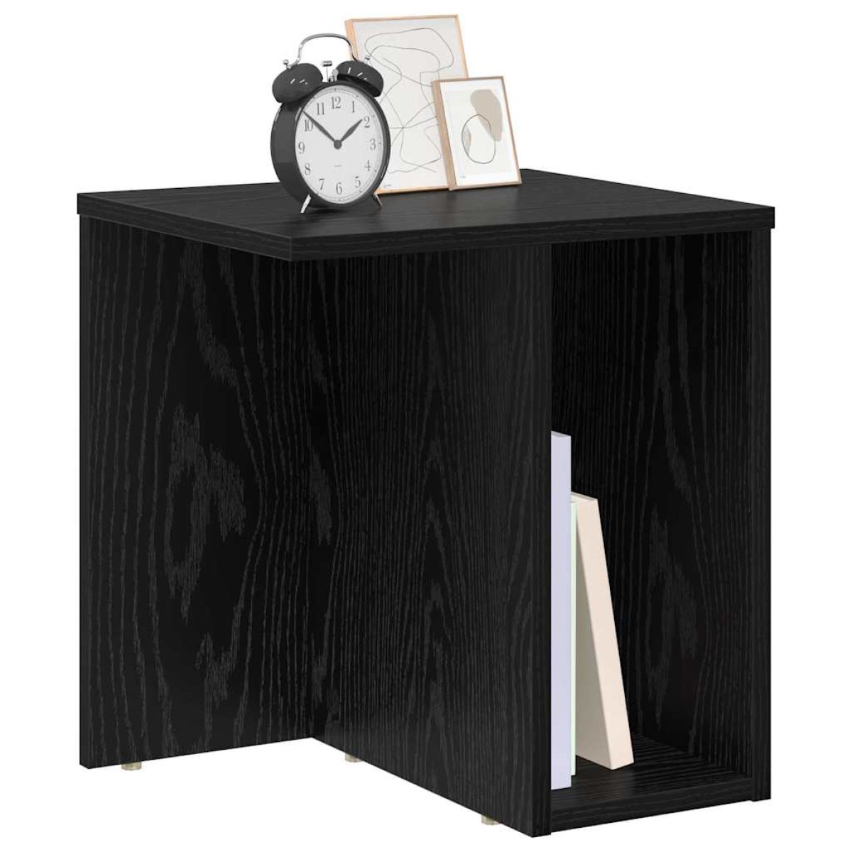 vidaXL End Table Μαύρη Οξυά 37 x 32 x 40 εκ Επεξεργασμένο Ξύλο
