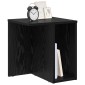 vidaXL End Table 2 τμχ. Μαύρη Οξυά 37 x 32 x 40 εκ Επεξεργασμένο Ξύλο