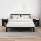 vidaXL End Table 2 τμχ. Μαύρη Οξυά 37 x 32 x 40 εκ Επεξεργασμένο Ξύλο