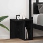 vidaXL End Table 2 τμχ. Μαύρη Οξυά 37 x 32 x 40 εκ Επεξεργασμένο Ξύλο