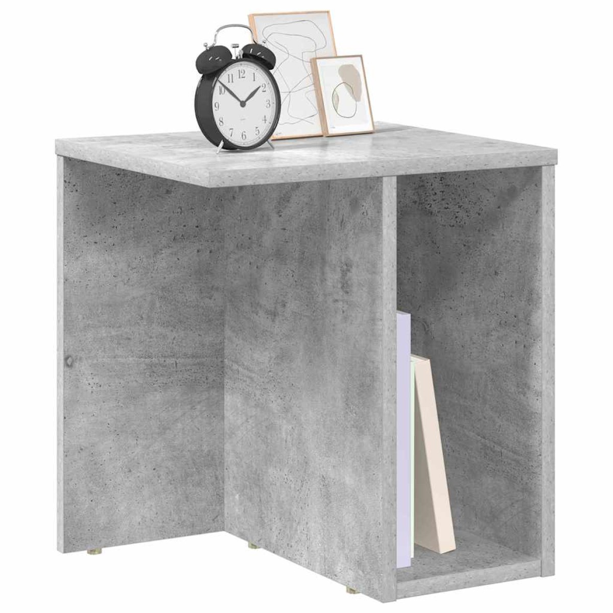 vidaXL End Table Σκυρόδεμα Γκρι 37 x 32 x 40 εκ Επεξεργασμένο Ξύλο