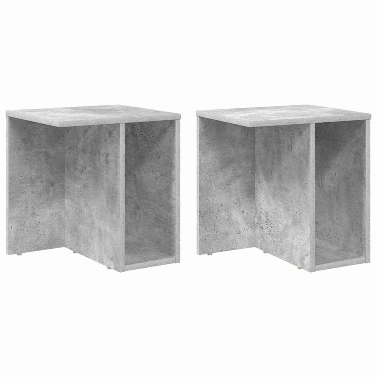 vidaXL End Table 2 τμχ. Σκυρόδεμα Γκρι 37 x 32 x 40 εκ
