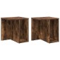 vidaXL End Table 2 τμχ. Καπνιστό Δρύς 37 x 32 x 40 εκ