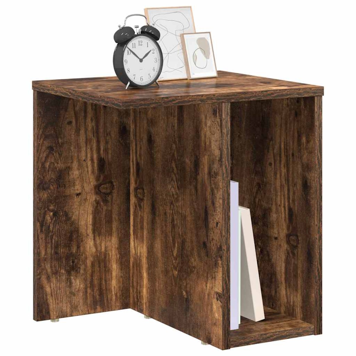 vidaXL End Table 2 τμχ. Καπνιστό Δρύς 37 x 32 x 40 εκ