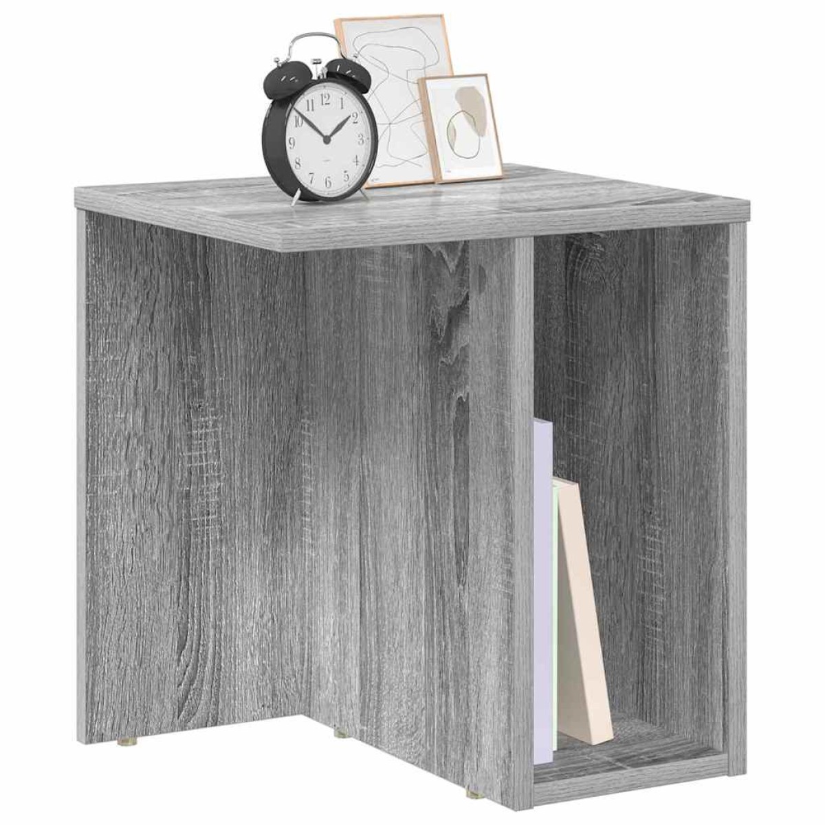 vidaXL End Table Γκρίζο Σονομα 37 x 32 x 40 εκ Επεξεργασμένο Ξύλο