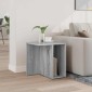 vidaXL End Table Γκρίζο Σονομα 37 x 32 x 40 εκ Επεξεργασμένο Ξύλο