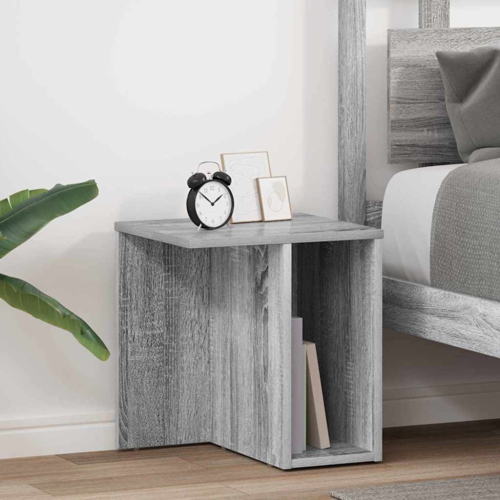 vidaXL End Table 2 τμχ. Γκρίζο Σονομα 37 x 32 x 40 εκ
