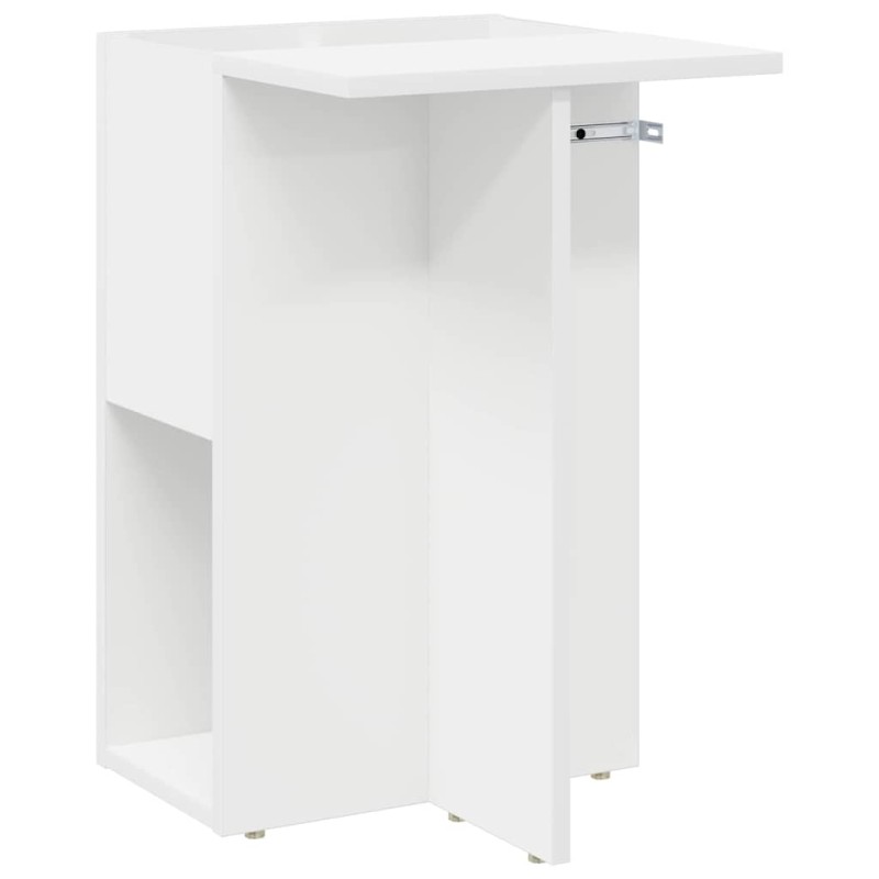 vidaXL End Table Λευκό 35 x 40 x 55 εκ. Επεξεργασμένο Ξύλο