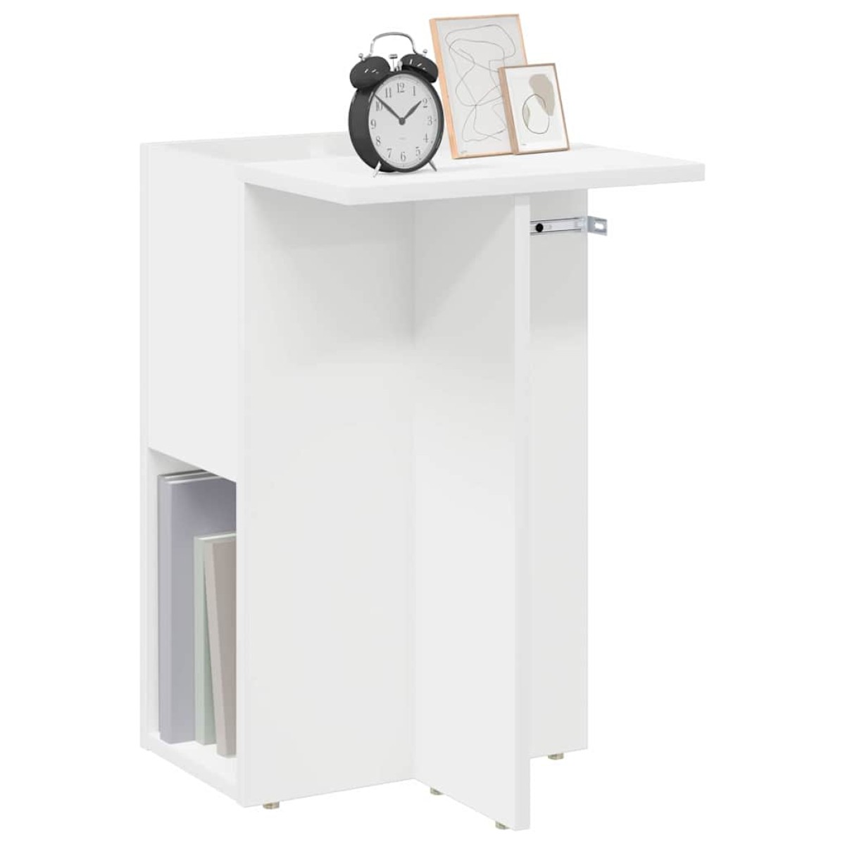 vidaXL End Table Λευκό 35 x 40 x 55 εκ. Επεξεργασμένο Ξύλο