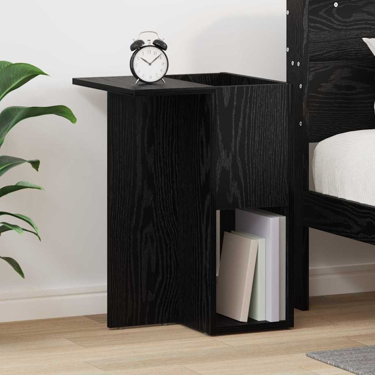 vidaXL End Table Μαύρη Οξυά 35 x 40 x 55 εκ. Επεξεργασμένο Ξύλο