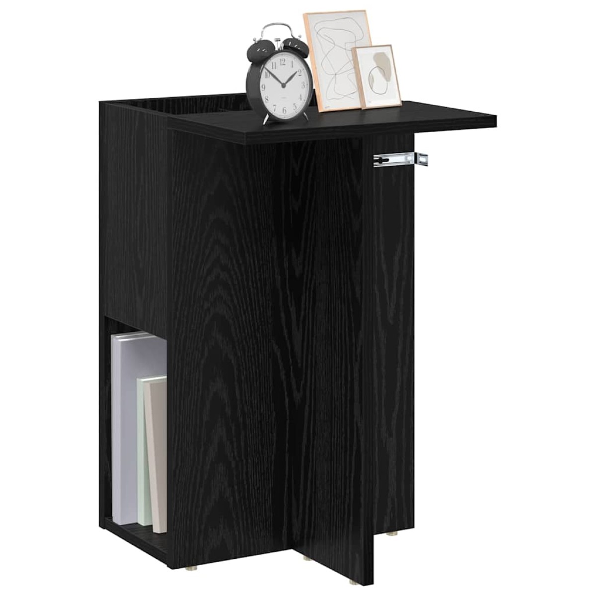 vidaXL End Table Μαύρη Οξυά 35 x 40 x 55 εκ. Επεξεργασμένο Ξύλο
