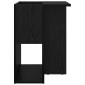 vidaXL End Table Μαύρη Οξυά 35 x 40 x 55 εκ. Επεξεργασμένο Ξύλο
