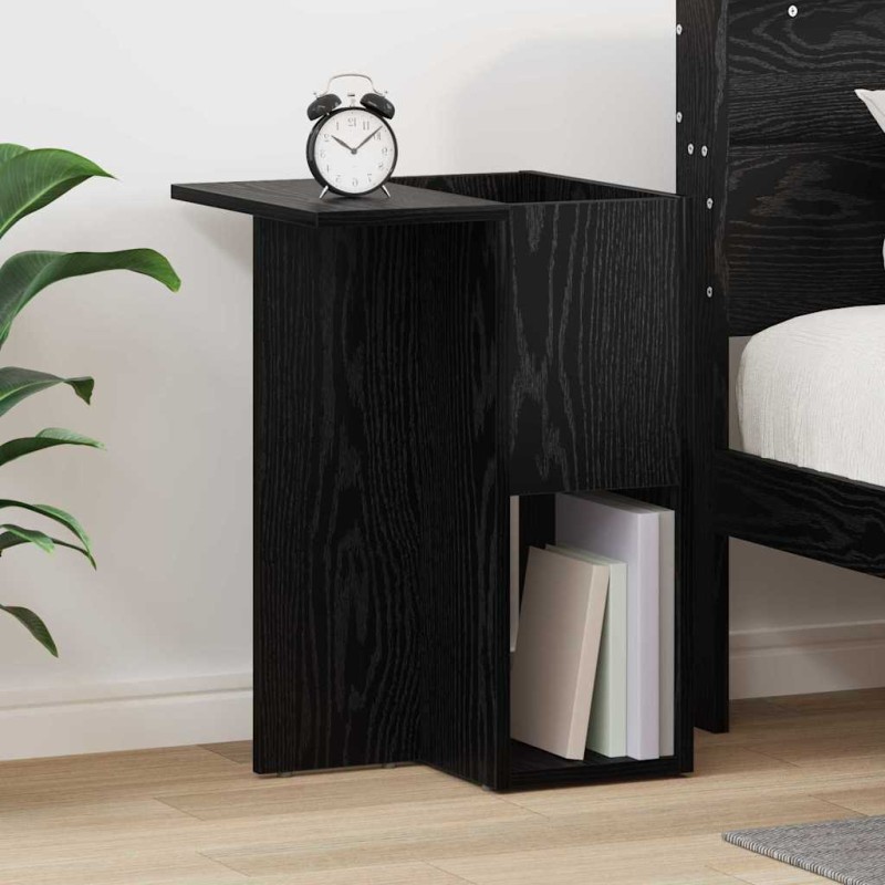 vidaXL End Table Μαύρη Οξυά 35 x 40 x 55 εκ. Επεξεργασμένο Ξύλο