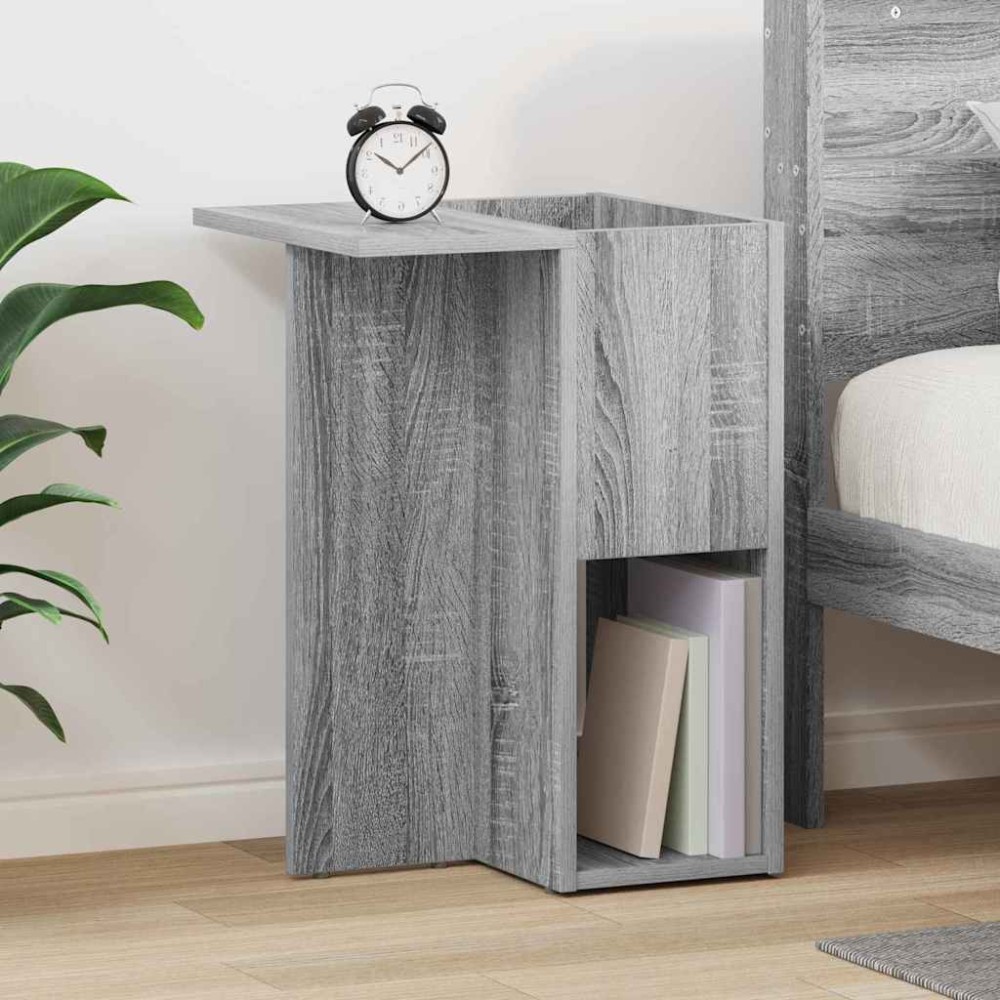 vidaXL End Table Γκρίζο Σονομα 35 x 40 x 55 εκ. Επεξεργασμένο Ξύλο