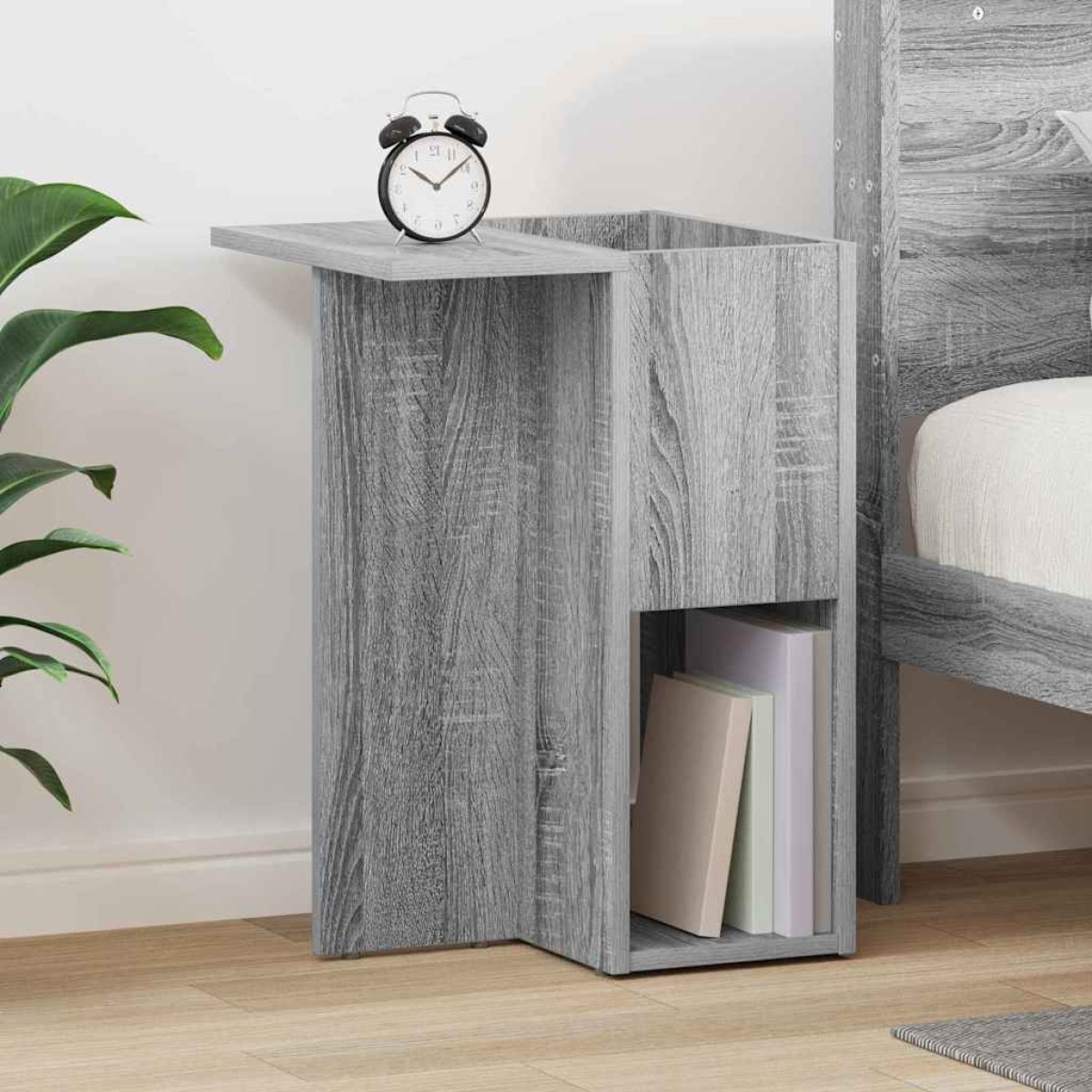 vidaXL End Table Γκρίζο Σονομα 35 x 40 x 55 εκ. Επεξεργασμένο Ξύλο