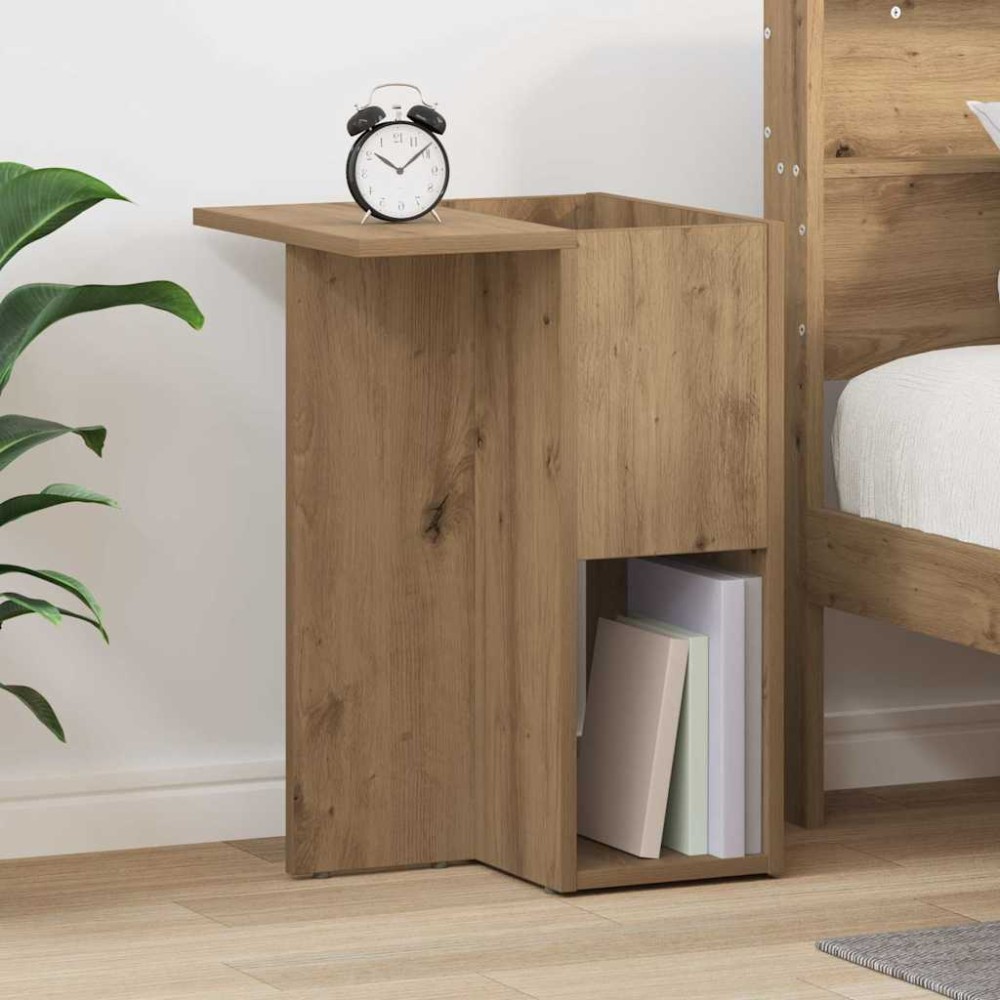 vidaXL End Table Artisan Oak 35 x 40 x 55 εκ. Επεξεργασμένο Ξύλο