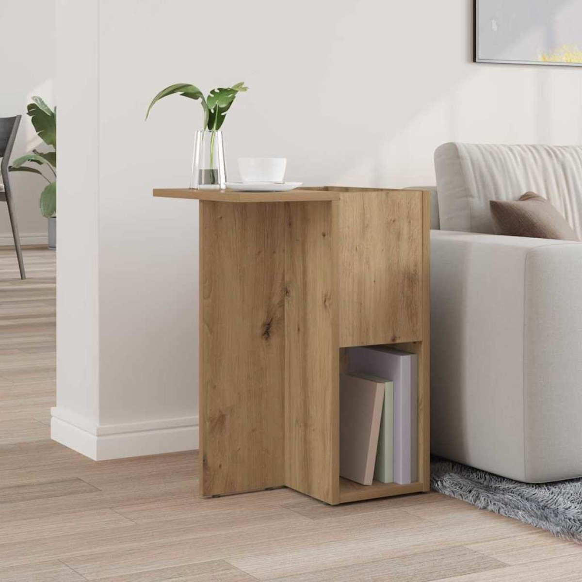vidaXL End Table Artisan Oak 35 x 40 x 55 εκ. Επεξεργασμένο Ξύλο