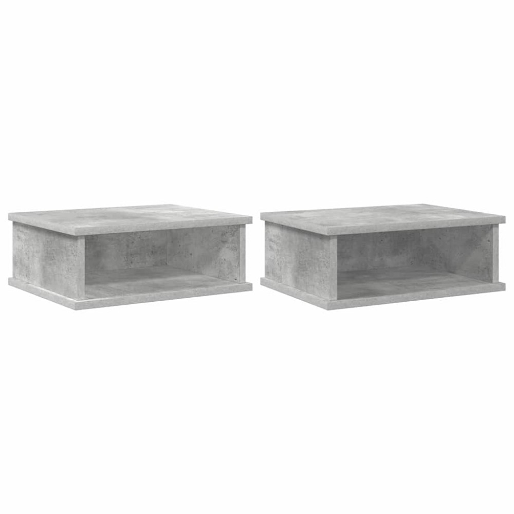 vidaXL Κομοδίνο 2 τμχ. Σκυρόδεμα Γκρι 40 x 31 x 15 εκ