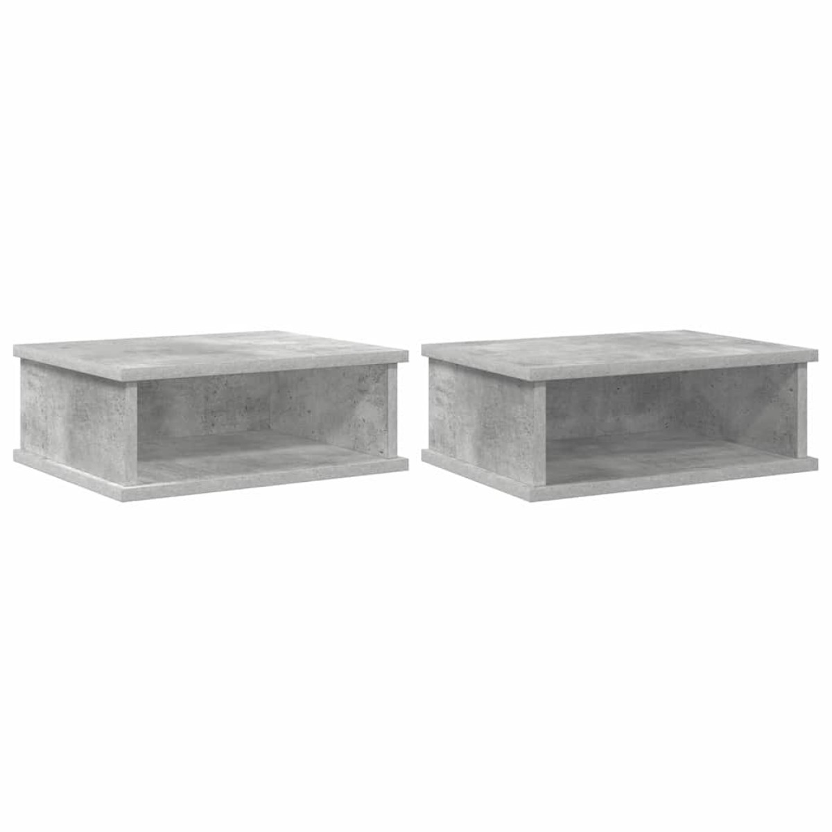 vidaXL Κομοδίνο 2 τμχ. Σκυρόδεμα Γκρι 40 x 31 x 15 εκ