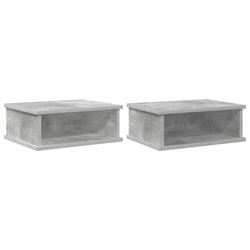 vidaXL Κομοδίνο 2 τμχ. Σκυρόδεμα Γκρι 40 x 31 x 15 εκ