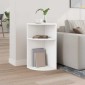 vidaXL End Table Λευκό 29,6 x 29,6 x 60 εκ Επεξεργασμένο Ξύλο