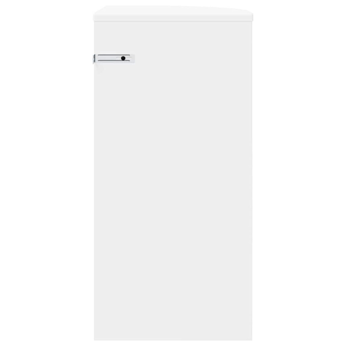 vidaXL End Table Λευκό 29,6 x 29,6 x 60 εκ Επεξεργασμένο Ξύλο