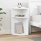 vidaXL End Table Λευκό 29,6 x 29,6 x 60 εκ Επεξεργασμένο Ξύλο