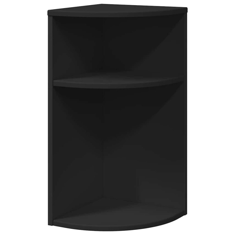vidaXL End Table Μαύρο 29,6 x 29,6 x 60 εκ Επεξεργασμένο Ξύλο