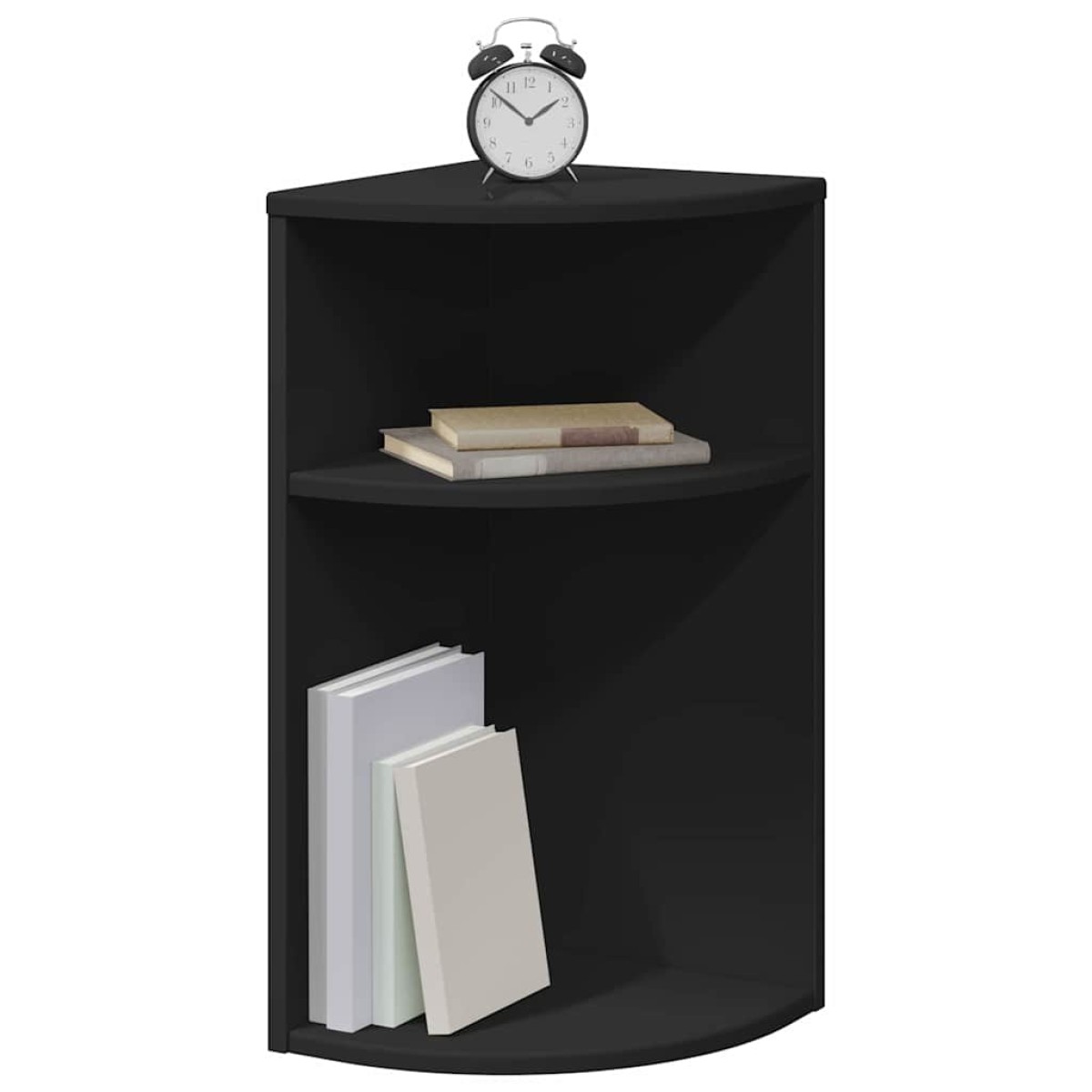 vidaXL End Table Μαύρο 29,6 x 29,6 x 60 εκ Επεξεργασμένο Ξύλο