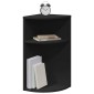 vidaXL End Table Μαύρο 29,6 x 29,6 x 60 εκ Επεξεργασμένο Ξύλο