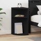 vidaXL End Table Μαύρο 29,6 x 29,6 x 60 εκ Επεξεργασμένο Ξύλο