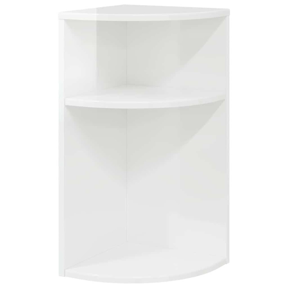 vidaXL End Table Υψηλής γυαλάδας λευκό 29,6 x 29,6 x 60 εκ