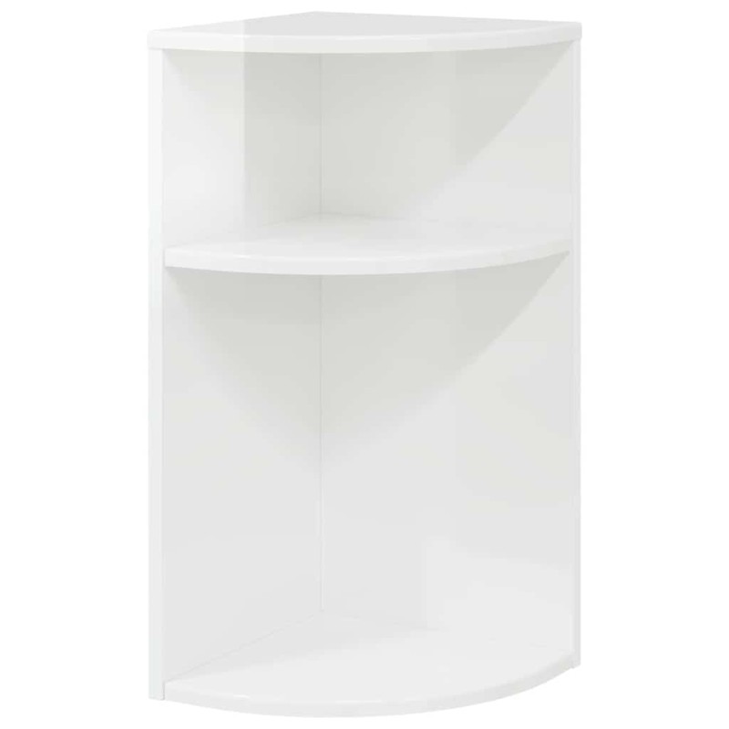 vidaXL End Table Υψηλής γυαλάδας λευκό 29,6 x 29,6 x 60 εκ