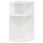 vidaXL End Table Υψηλής γυαλάδας λευκό 29,6 x 29,6 x 60 εκ