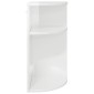 vidaXL End Table Υψηλής γυαλάδας λευκό 29,6 x 29,6 x 60 εκ
